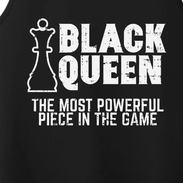 Black Queen Most Powerful Chess African American Women Gift Performance Tank