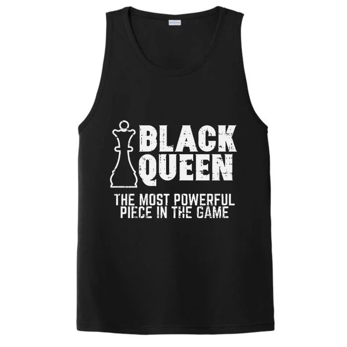 Black Queen Most Powerful Chess African American Women Gift Performance Tank