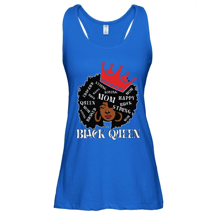 Black Queen Mom Happy Mothers Day Ladies Essential Flowy Tank