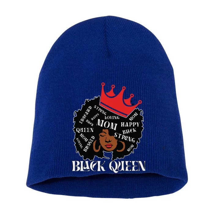 Black Queen Mom Happy Mothers Day Short Acrylic Beanie