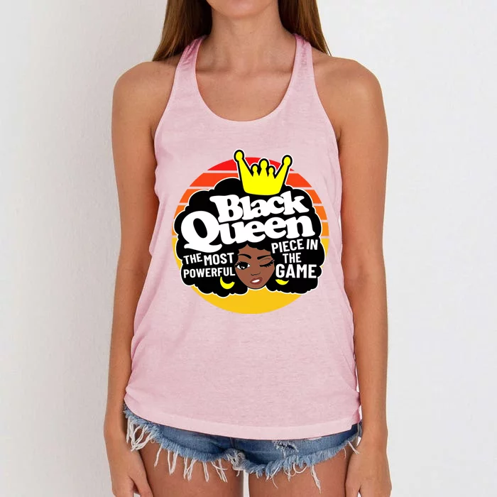 Black Queen Melanin Afro Black Magic Cool Gift Women's Knotted Racerback Tank