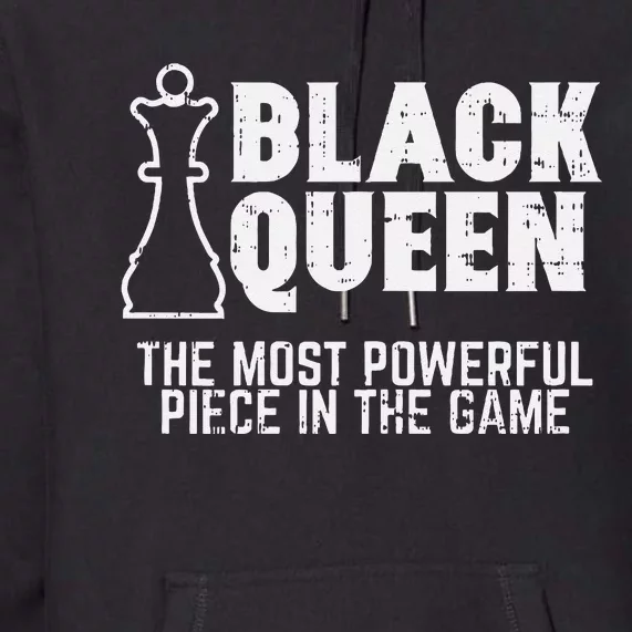 Black Queen Most Powerful Chess African American Premium Hoodie