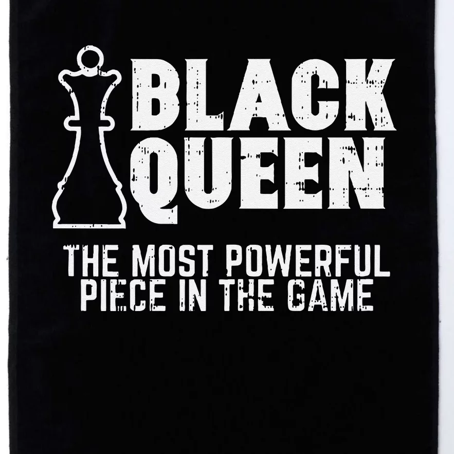 Black Queen Most Powerful Chess African American Platinum Collection Golf Towel