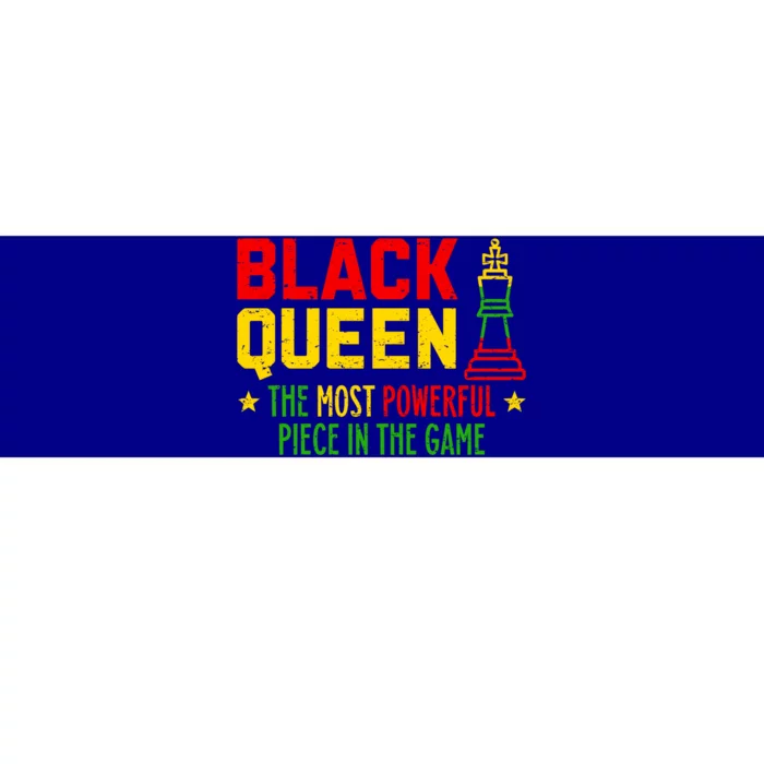 Black Queen Most Powerful Chess African Juneteenth Funny Gift Bumper Sticker