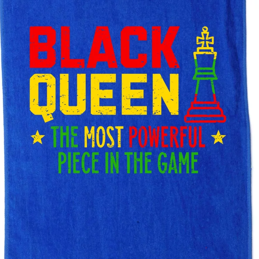 Black Queen Most Powerful Chess African Juneteenth Funny Gift Platinum Collection Golf Towel