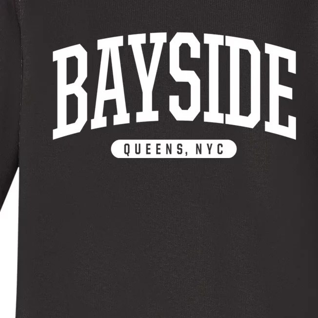 Bayside Queens Ny Souvenirs & Gifts Nyc Borough Bayside Queens New York Baby Long Sleeve Bodysuit