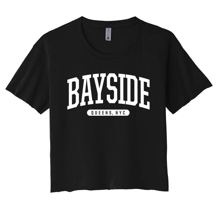 Bayside Queens Ny Souvenirs & Gifts Nyc Borough Bayside Queens New York Women's Crop Top Tee