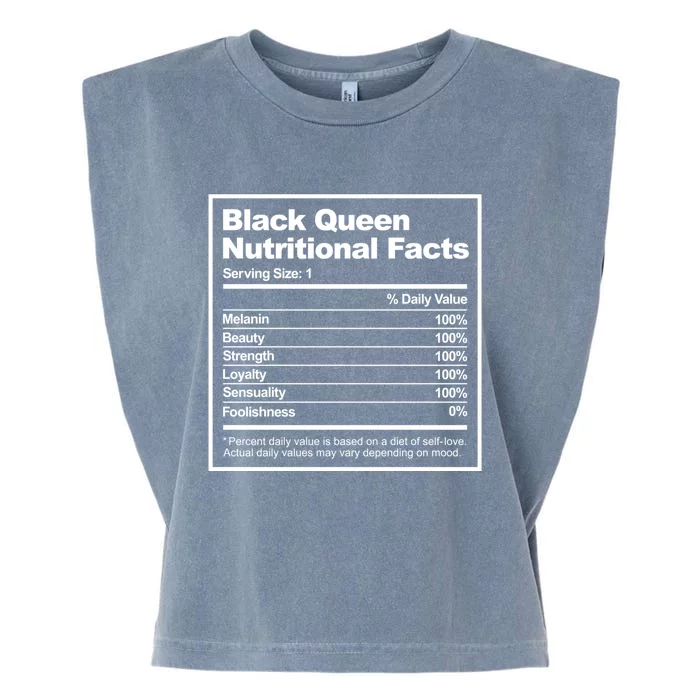 Black Queen Nutritional Facts Unapologetically Dope Great Gift Garment-Dyed Women's Muscle Tee