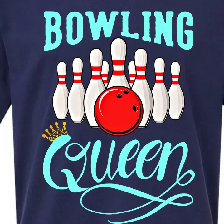 Bowling Queen Outfit Bowling Team Bowler Funny Bowling Cute Gift Sueded Cloud Jersey T-Shirt