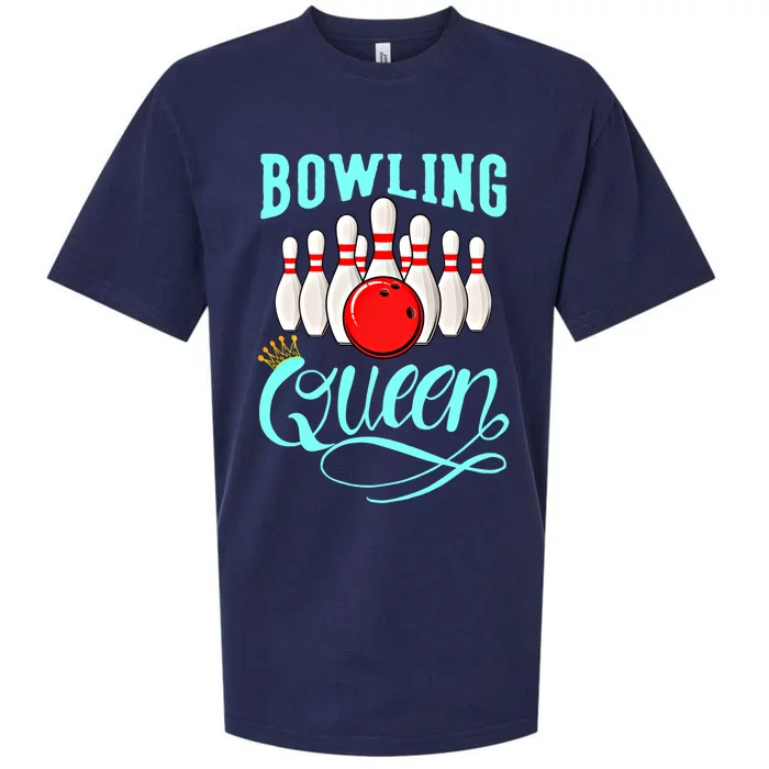 Bowling Queen Outfit Bowling Team Bowler Funny Bowling Cute Gift Sueded Cloud Jersey T-Shirt