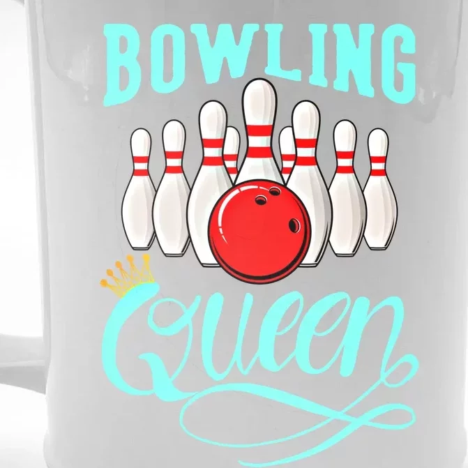 Bowling Queen Outfit Bowling Team Bowler Funny Bowling Cute Gift Front & Back Beer Stein