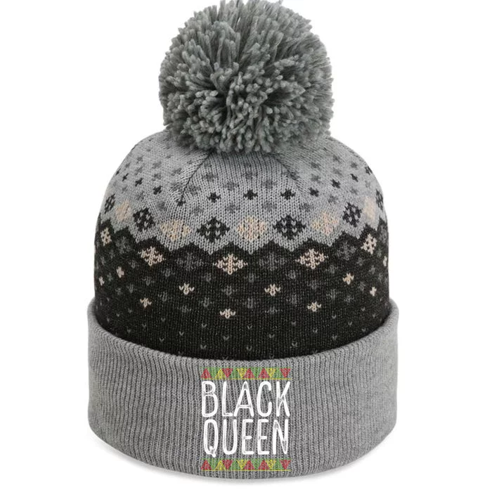 Black Queen Pan African Black History Month Pride Gift The Baniff Cuffed Pom Beanie