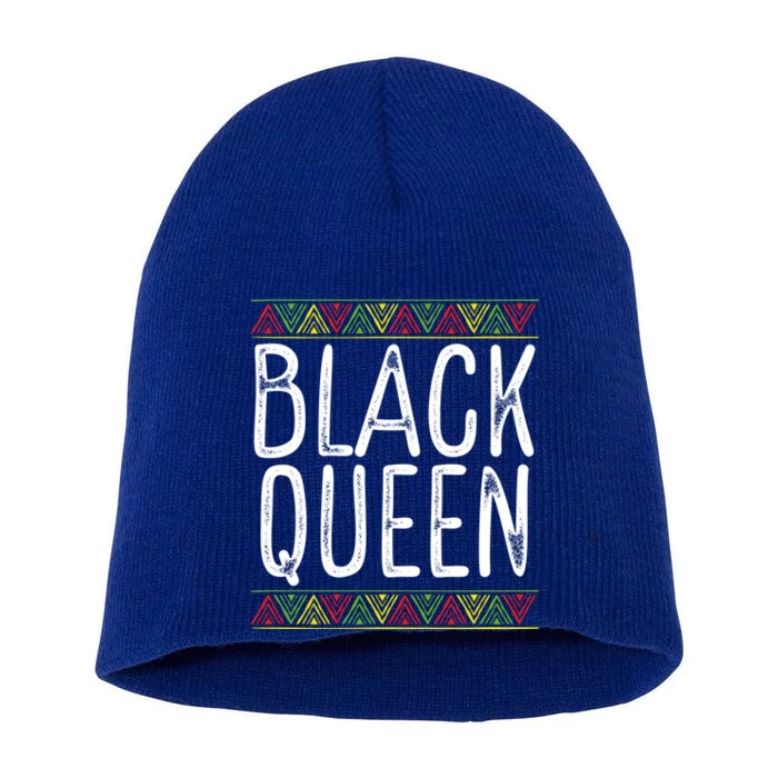 Black Queen Pan African Black History Month Pride Gift Short Acrylic Beanie