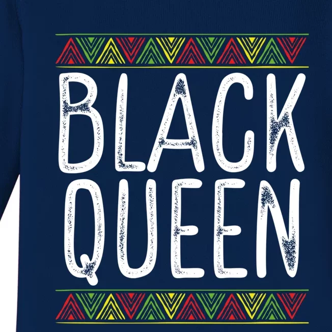 Black Queen Pan African Black History Month Pride Gift Baby Long Sleeve Bodysuit