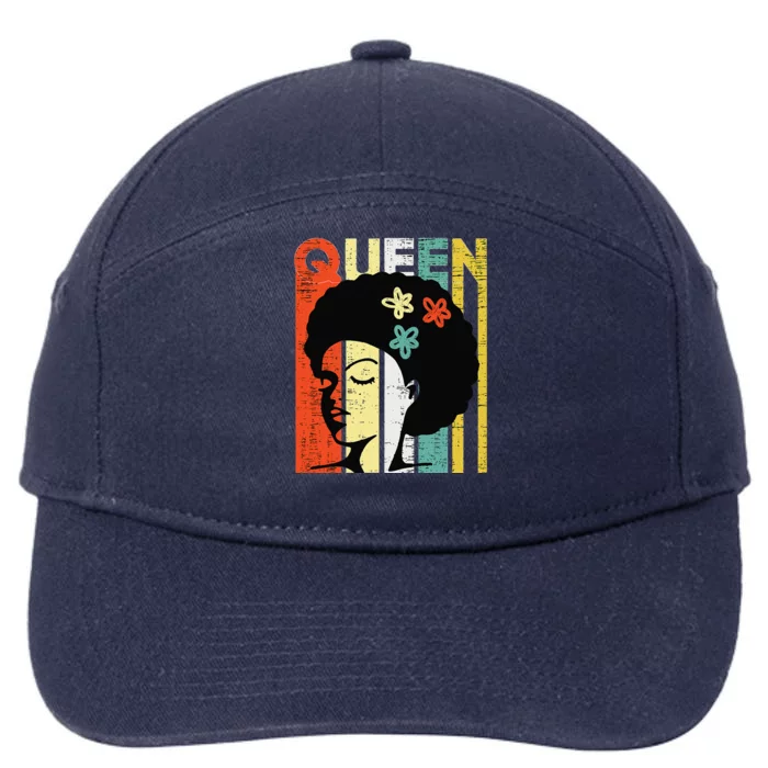 Black Queen Proud Black African American Lady Black History 7-Panel Snapback Hat