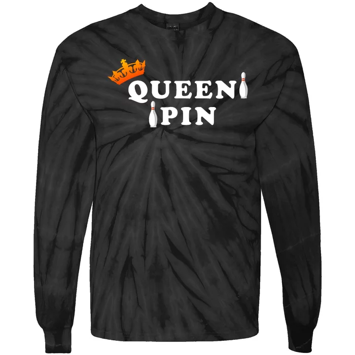 Bowling Queen Pin Tie-Dye Long Sleeve Shirt