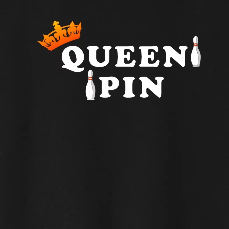 Bowling Queen Pin Women's Crop Top Tee