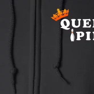 Bowling Queen Pin Full Zip Hoodie