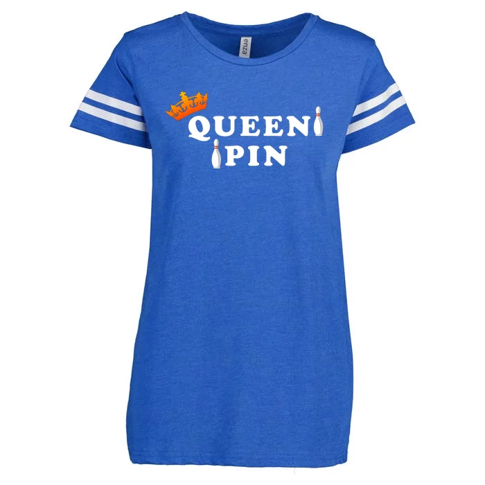 Bowling Queen Pin Enza Ladies Jersey Football T-Shirt