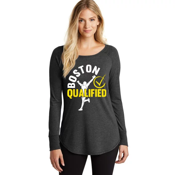 Boston Qualifier Proud Marathon Running Women's Perfect Tri Tunic Long Sleeve Shirt