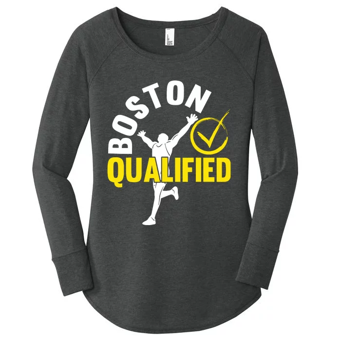 Boston Qualifier Proud Marathon Running Women's Perfect Tri Tunic Long Sleeve Shirt