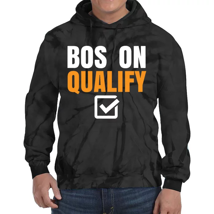 Boston Qualify Qualifier Marathon Runner Qualified Tie Dye Hoodie