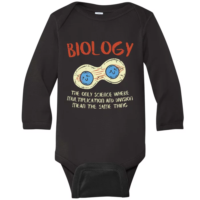 Biology Quote Study Organism Genetics Science Microbiologist Baby Long Sleeve Bodysuit