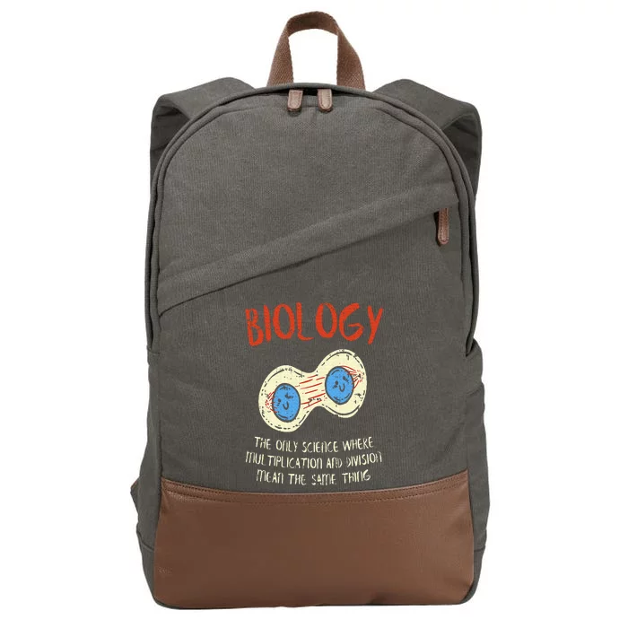 Biology Quote Study Organism Genetics Science Microbiologist Cotton Canvas Backpack