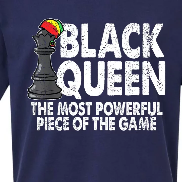 Black Queen The Most Powerful Piece Black History Month Sueded Cloud Jersey T-Shirt