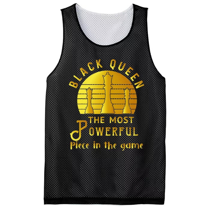 Black Queen The Most Powerful Piece in Game Melanin Mesh Reversible Basketball Jersey Tank