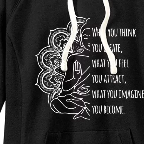 Buddha Quotes Thoughts Spirituality Meaningful Gift Tee Yoga Gift Women's Fleece Hoodie