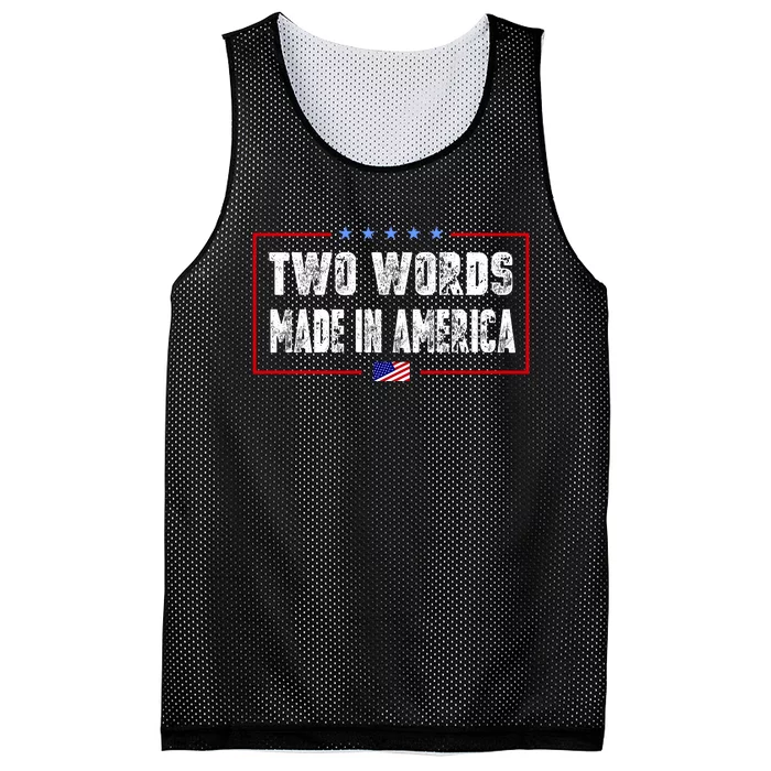 BIDEN QUOTE Two Words, Made In America Mesh Reversible Basketball Jersey Tank