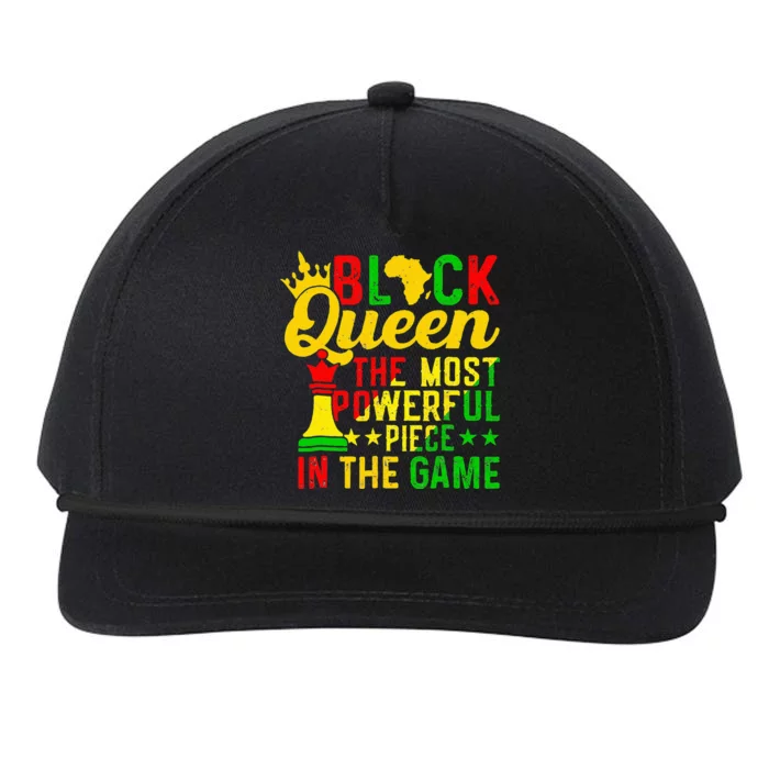 Black Queen The Most Powerful Piece Black History Month Snapback Five-Panel Rope Hat