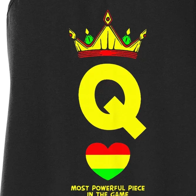 Black Queen The Most Powerful Piece In The Game Juneteenth Women's Racerback Tank