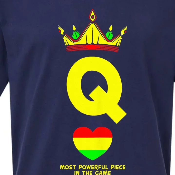 Black Queen The Most Powerful Piece In The Game Juneteenth Sueded Cloud Jersey T-Shirt