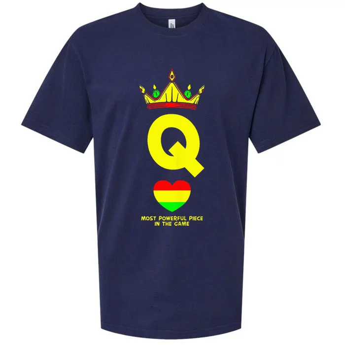 Black Queen The Most Powerful Piece In The Game Juneteenth Sueded Cloud Jersey T-Shirt