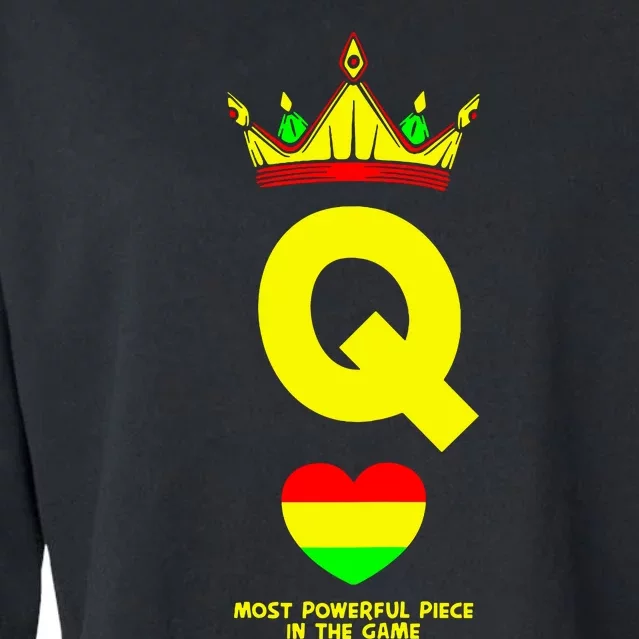 Black Queen The Most Powerful Piece In The Game Juneteenth Cropped Pullover Crew