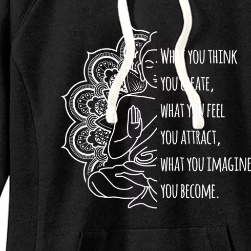 Buddha Quotes Thoughts Spirituality Gift Yoga Gift Women's Fleece Hoodie