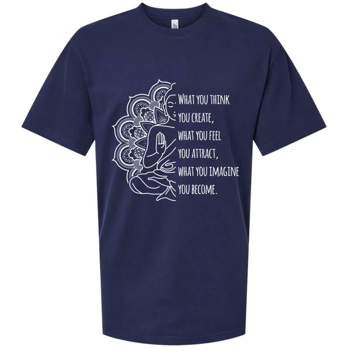 Buddha Quotes Thoughts Spirituality Gift Yoga Gift Sueded Cloud Jersey T-Shirt