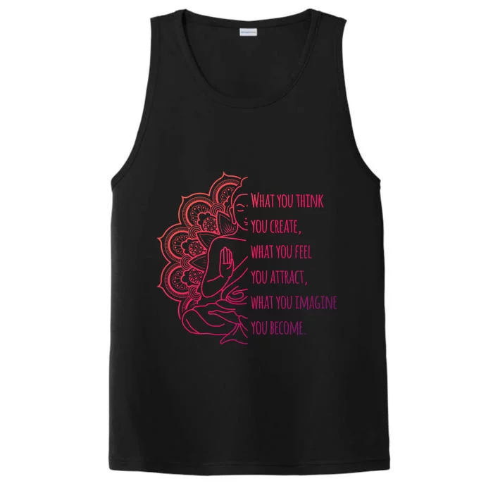 Buddha Quotes Thoughts Spirituality Gift Yoga Gift Performance Tank