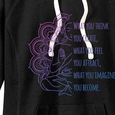 Buddha Quotes Thoughts Spirituality Gift Yoga Gift Women's Fleece Hoodie