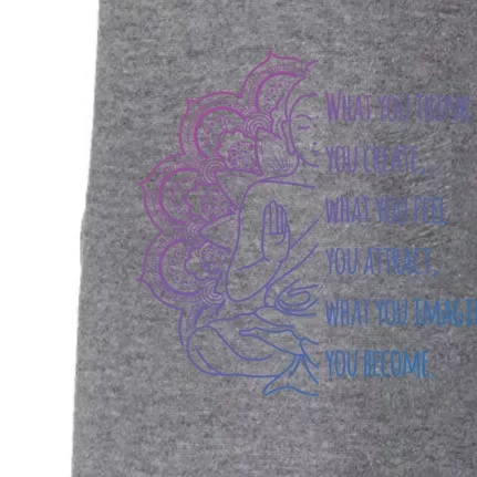 Buddha Quotes Thoughts Spirituality Gift Yoga Gift Doggie 3-End Fleece Hoodie