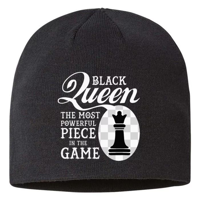 Black Queen The Most Powerful Piece In The Game 8 1/2in Sustainable Knit Beanie