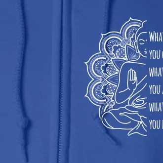 Buddha Quotes Thoughts Spirituality Meaningful Gift Yoga Gift Full Zip Hoodie