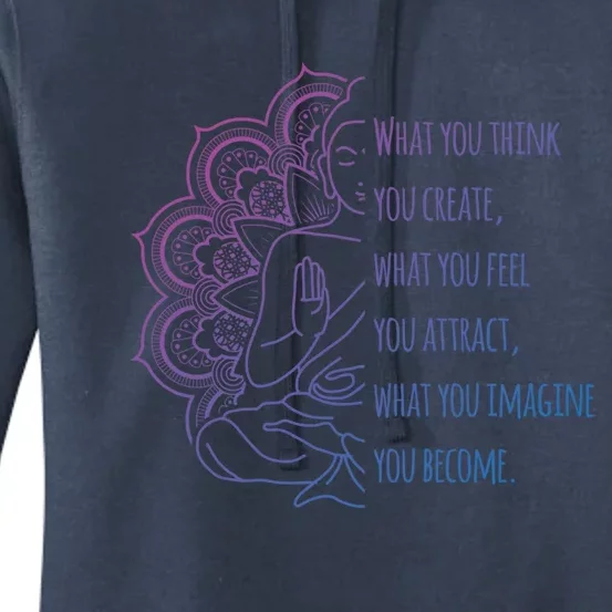 Buddha Quotes Thoughts Spirituality Meaningful Gift Yoga Gift Women's Pullover Hoodie