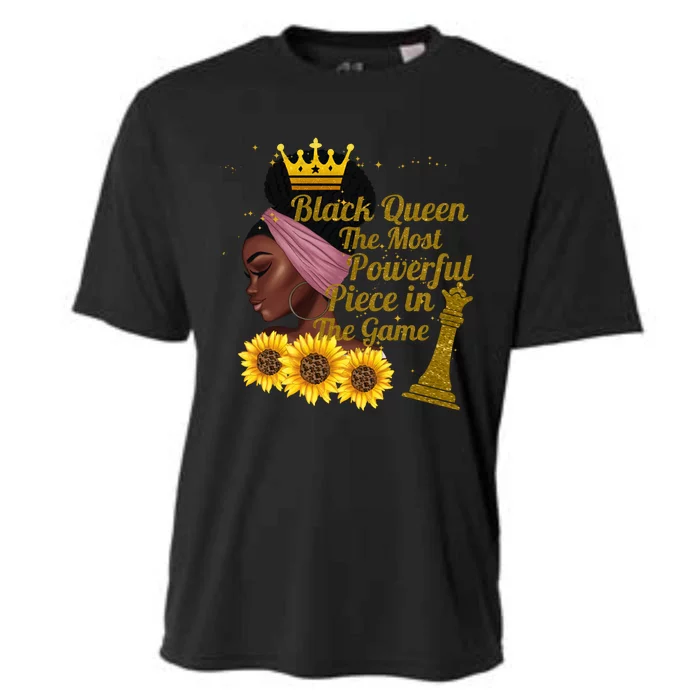 Black Queen The Most Powerful Piece In The Game African Meaningful Gift Cooling Performance Crew T-Shirt