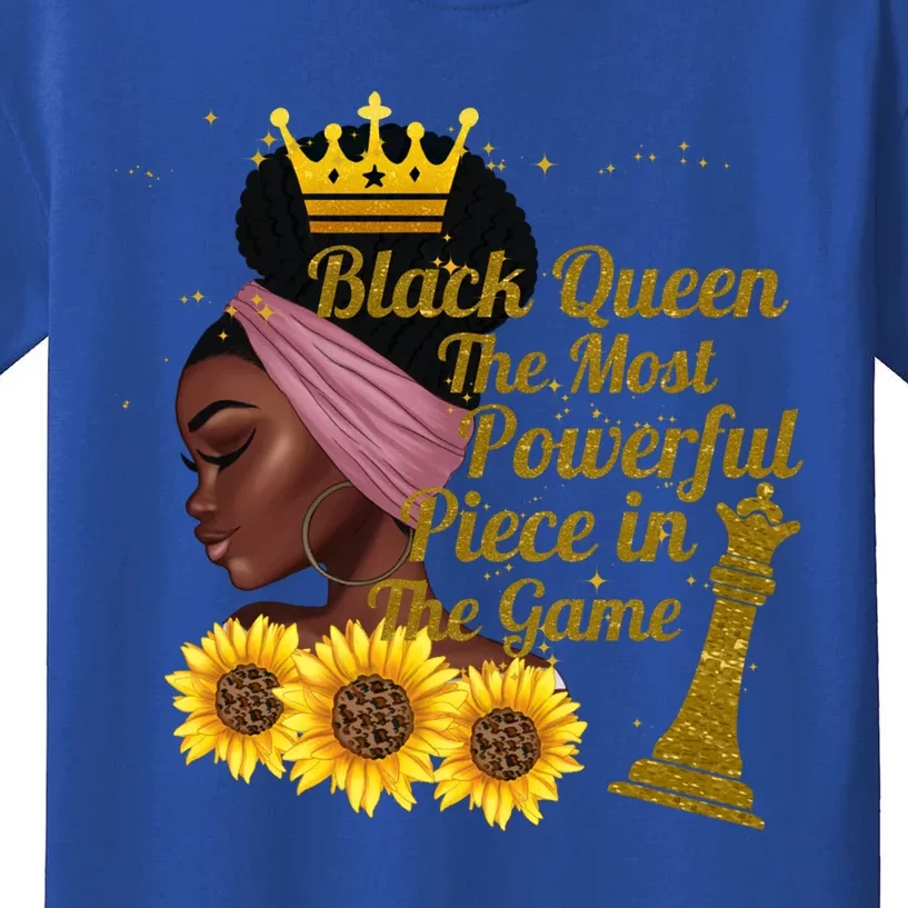 Black Queen The Most Powerful Piece In The Game African Meaningful Gift Kids T-Shirt