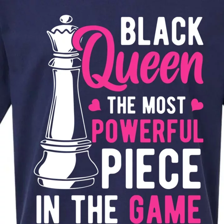 Black Queen The Most Powerful Piece In The Game Gift Sueded Cloud Jersey T-Shirt