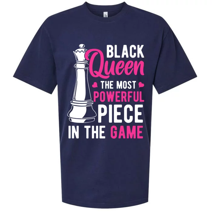 Black Queen The Most Powerful Piece In The Game Gift Sueded Cloud Jersey T-Shirt