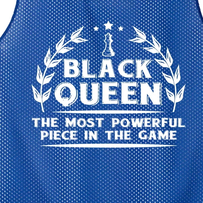 Black Queen The Most Powerful Piece Chess African American Gift Mesh Reversible Basketball Jersey Tank